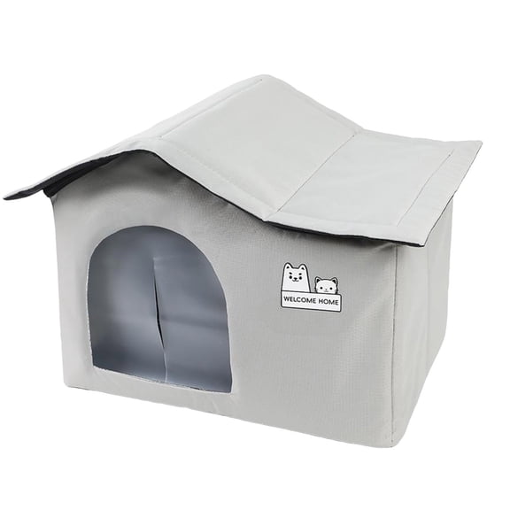Pet Bed Indoor Outdoor Cat Dog Kennel with Aluminum Foil Insulation Ice Packs for Summer and Cold Weather Comfort Ventilated Rest Shelter 45x34x36cm