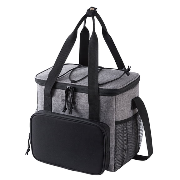 Portable Insulation Bag Large Capacity Multifunctional Insulation Bag Waterproof Outdoor Ice Shoulder Pack Beer Ice Pack (Black)