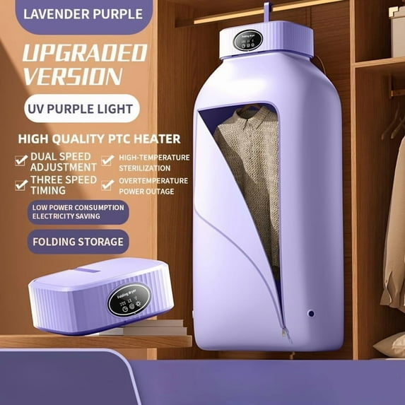 Portable Intelligent Clothes Dryer - Mini Compact Design with Drying Rack Bag, Suitable for Apartments, RVs & Small Living Spaces