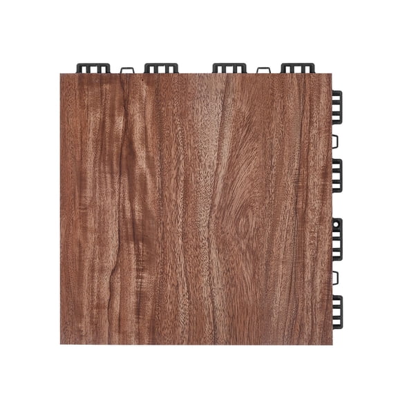 Portable Interlocking Dance Floor Tiles 25-Piece Set with Cushioned Base for Home Practice 12.4x12.4 Inch Oak Wood Grain Flooring