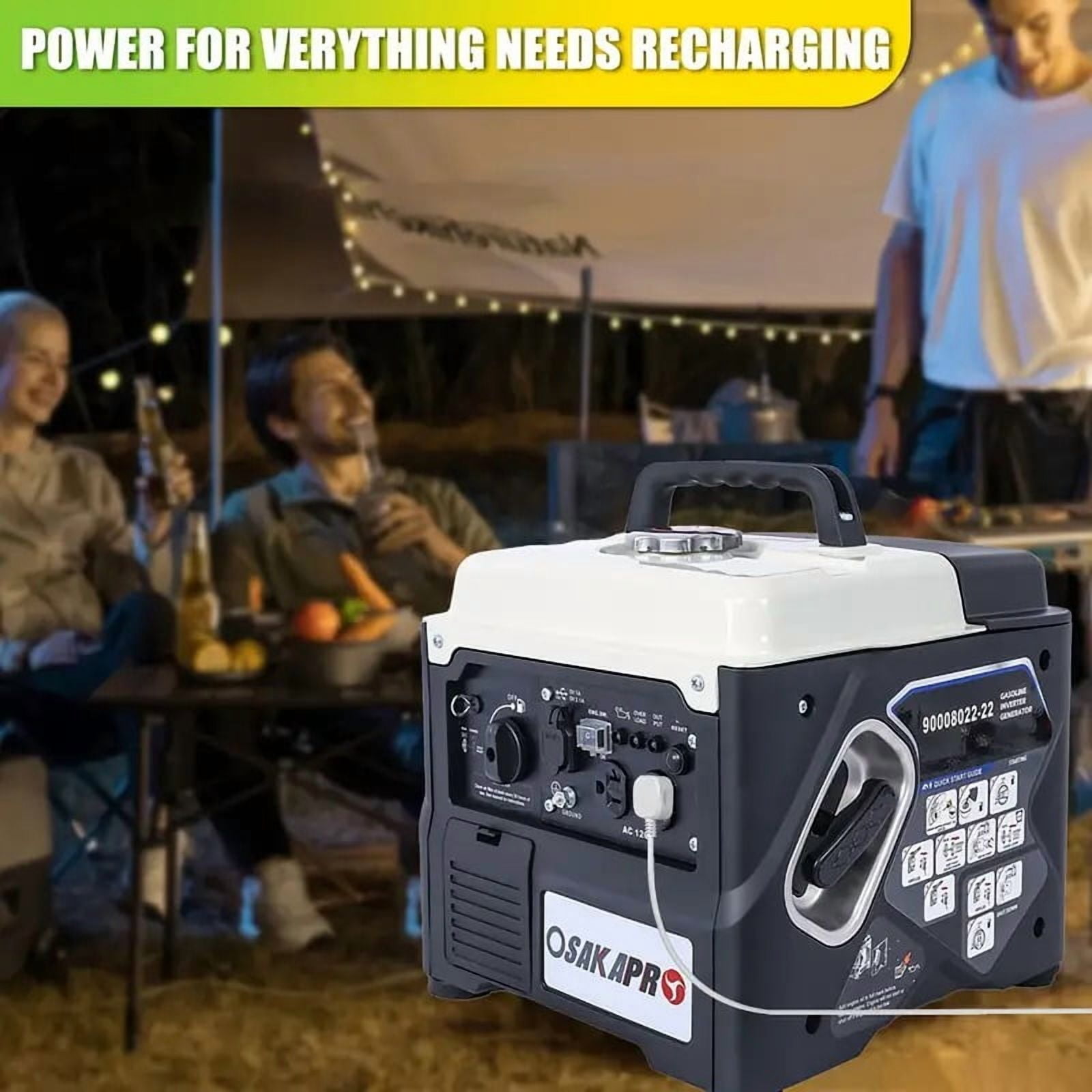 Portable Inverter Generator,1200W ultra-quiet gas engine, EPA Compliant, Eco-Mode Feature, Ultra Lightweight for Backup Home Use & Camping