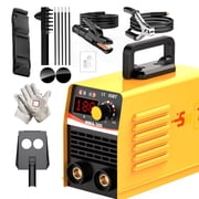 Portable Inverter Welding Machine, Dual Voltage 110V US Plug, Digital Display Aluminum Welder, Black Yellow Design, Collaborative Control for Home & Commercial Metalworking