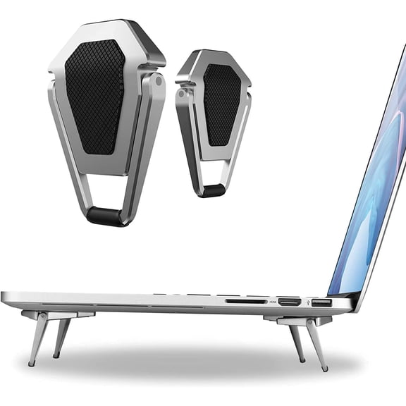 Portable Invisible Laptop Stand, Mini Aluminum Cooling Pad,Computer Keyboard Mount Kickstand,Ergonomic Lightweight Desk Stand (1pack2pcs)