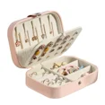 thumbnail image 1 of Portable Jewelry Box Jewelry Organizer Display Travel Jewelry Case Boxes Button Leather Storage Zipper Jewelers Joyero pink, 1 of 6
