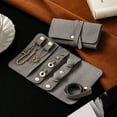thumbnail image 1 of Portable Jewelry Organizer Pouch - Travel Earring Ring Storage Bag Compact Compartmentalized Case Mini Accessory Case Gift-Ready Clutch(Gray), 1 of 4