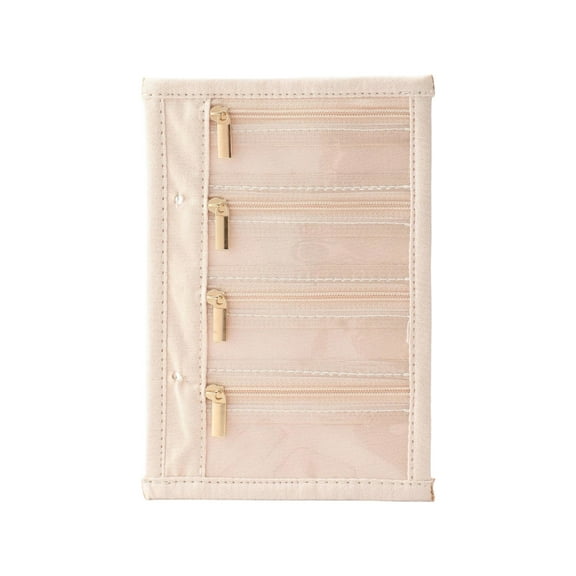 Portable Jewelry Storage Bag With Multi Layered Protections Secure Zipper Closure Organizers For Bracelets Necklaces