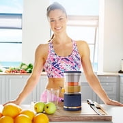 Portable Juicer Blender Rechargeable, Automatic Fruit Juice Extractor USB Charging Easy Clean Powerful Motor Design, Smoothie Maker for Home Travel Outdoor Fitness Healthy Drink Use