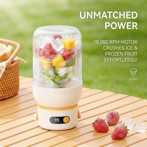 Portable Juicer Cup Mini Blender USB Rechargeable Smoothie Maker Bottle, Fast Juicing for Fruits Vegetables Milkshake Protein Shake, Kitchen Office Gym Travel Healthy Fresh Drink Maker