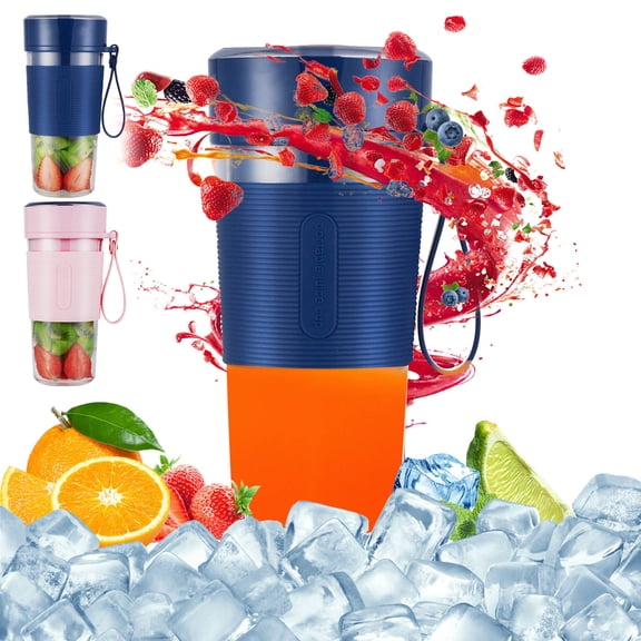 Portable Juicer Cup, USB Rechargeable Personal Size Blender, Easy to Use Fruit Mixing Machine for Travel and Office, Wireless Electric Juice Extractor, Lightweight Smoothies Maker, by UKHCCC