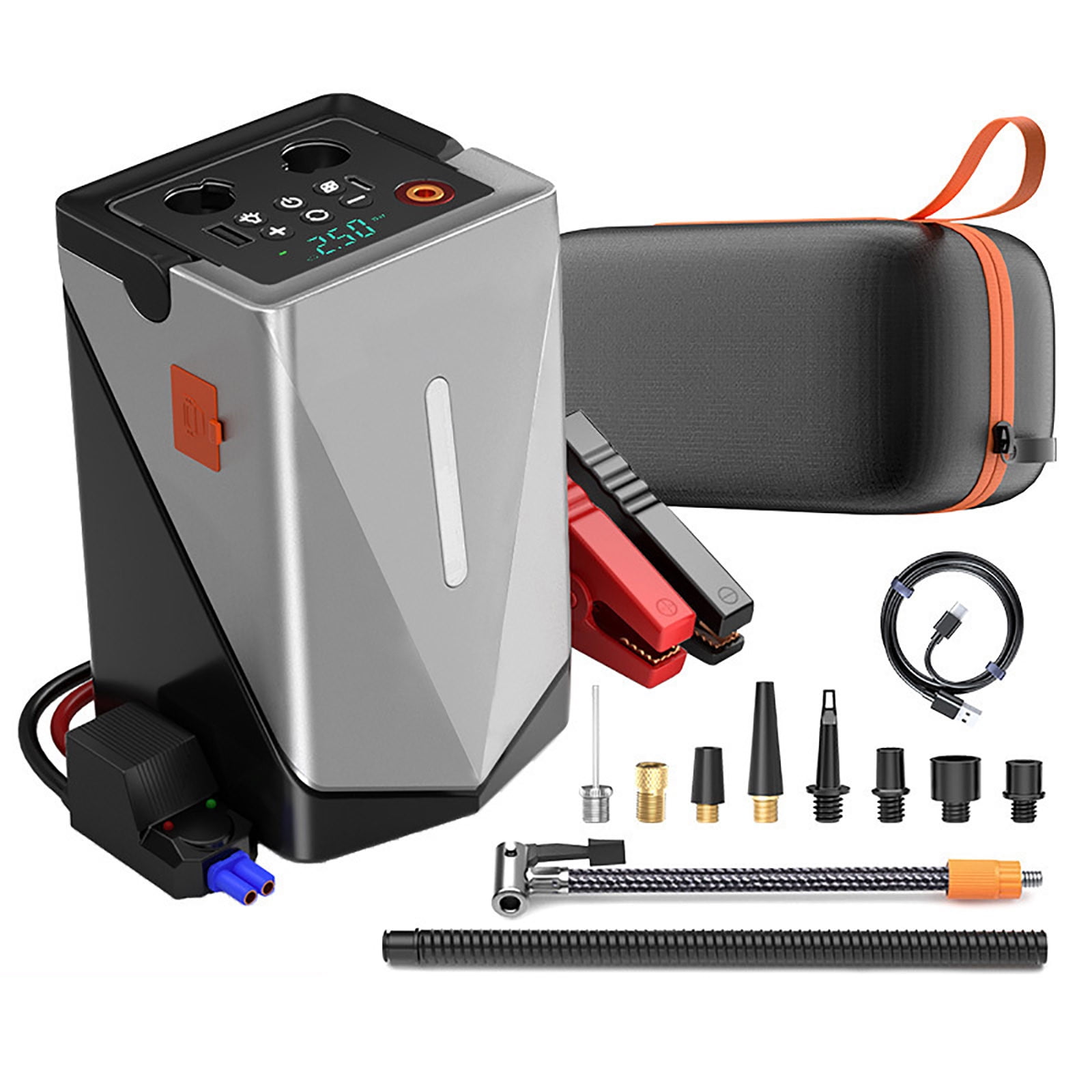 Portable Jump With Air Compressor 6in1 Car Battery Jump With 150 Tire