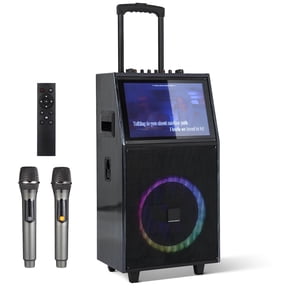 YEAHIBABY Yeahibaby Multi-Color Portable Karaoke Machine with Wireless Microphone and Touchscreen for Home Use