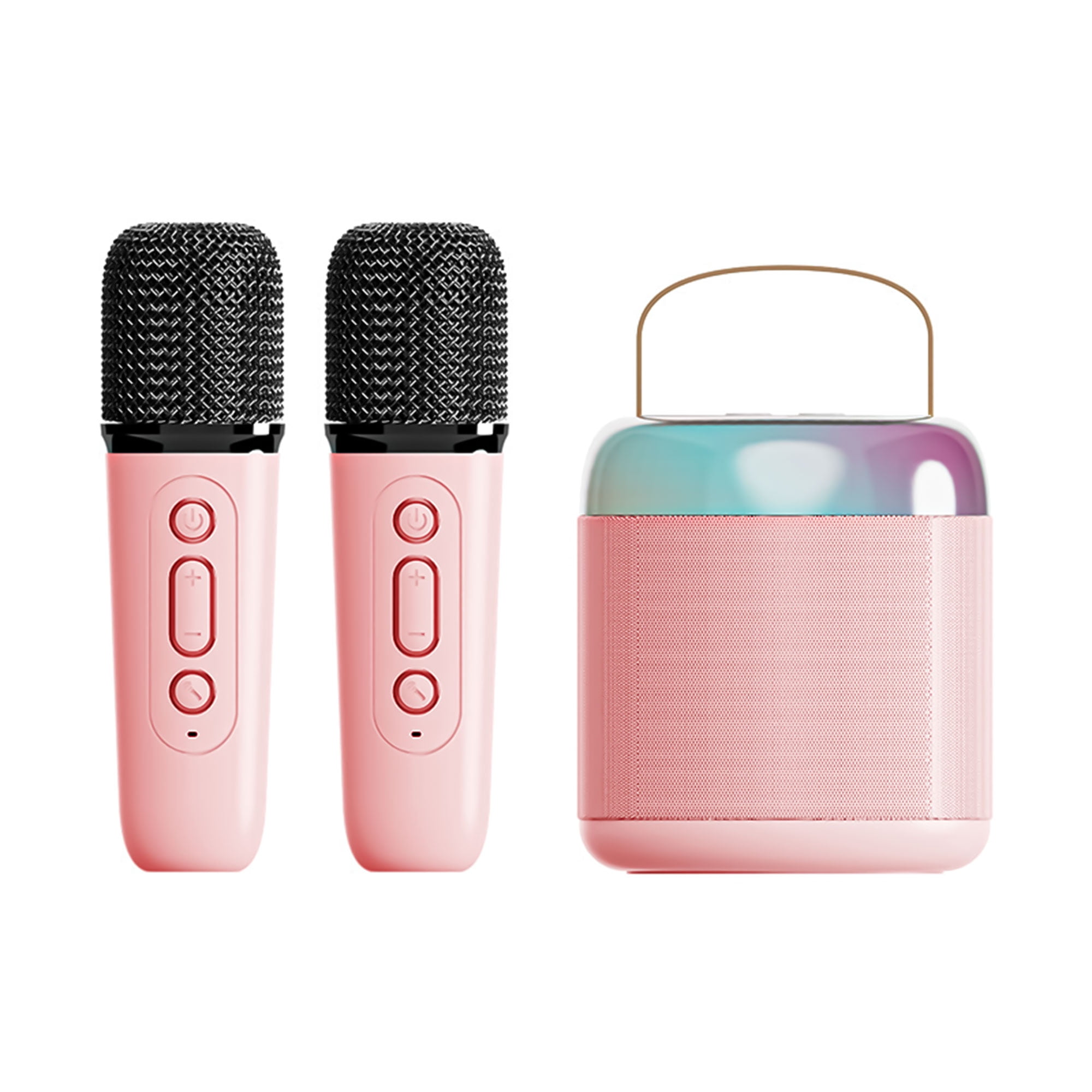 Portable Karaoke Machine Mini Bluetooth Stereo with 2 Wireless Microphones for Kids and Adults Boys and Girls Birthday Gifts Outdoor Party Walmart