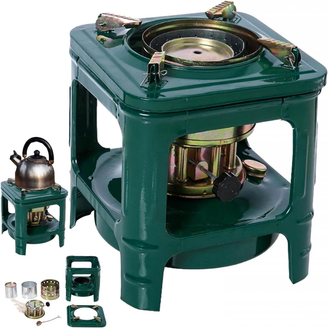 Portable Kerosene Stove 8-Wicks, Fogon de Petróleo para Cuba Camping Stove, Outdoor Camp Heater and Cookware Burner for Hiking, Backpacking, Survival and Camping