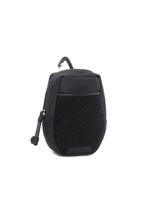 Portable Key Bag Outdoor Triangle Buckle Accessory Bag Key Wallet Keychain Holder Case Waist Pack Bag, Black