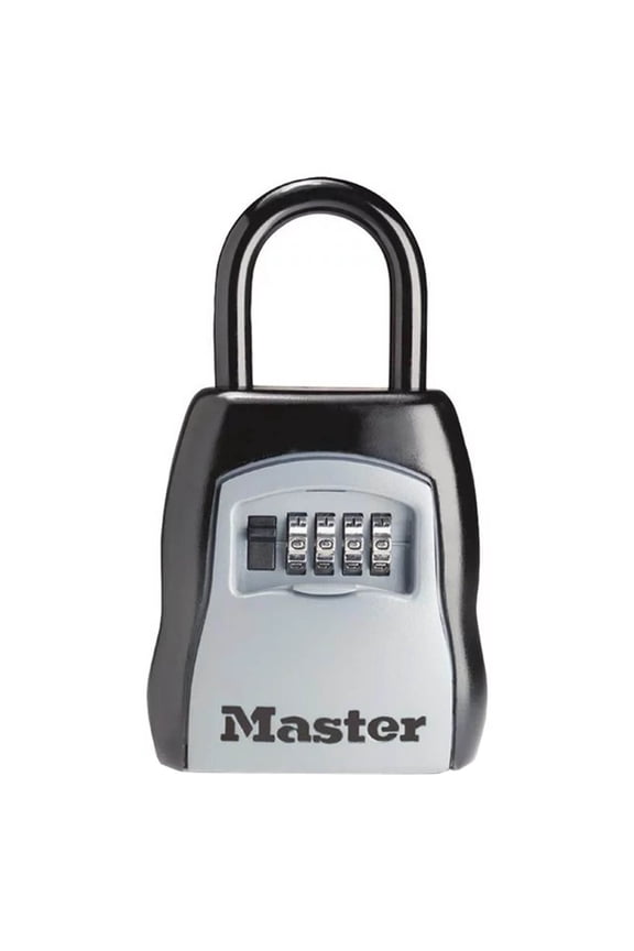 Portable Key Lock Box with 4 Digit Combination – Over Door Knob Hook Mount Metal Key Safe Storage Box for Spare Keys, Real Estate Lockbox for Outdoor Home Realtor Use
