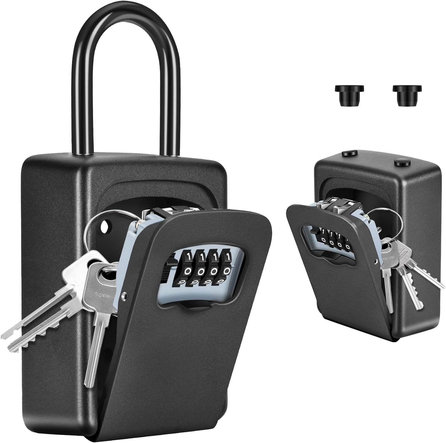 Portable Key Lock Box, Upgrade Clearly Visible Numbers, Lock Box Wall ...