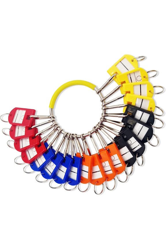 Portable Key Organizer, Key Organizer Keychain with 20 Individual Spring Hooks and Key Tags for Multiple Keys, Lightweight Key Holder for Office, Janitor, Hotel, Apartments, Cars Rental