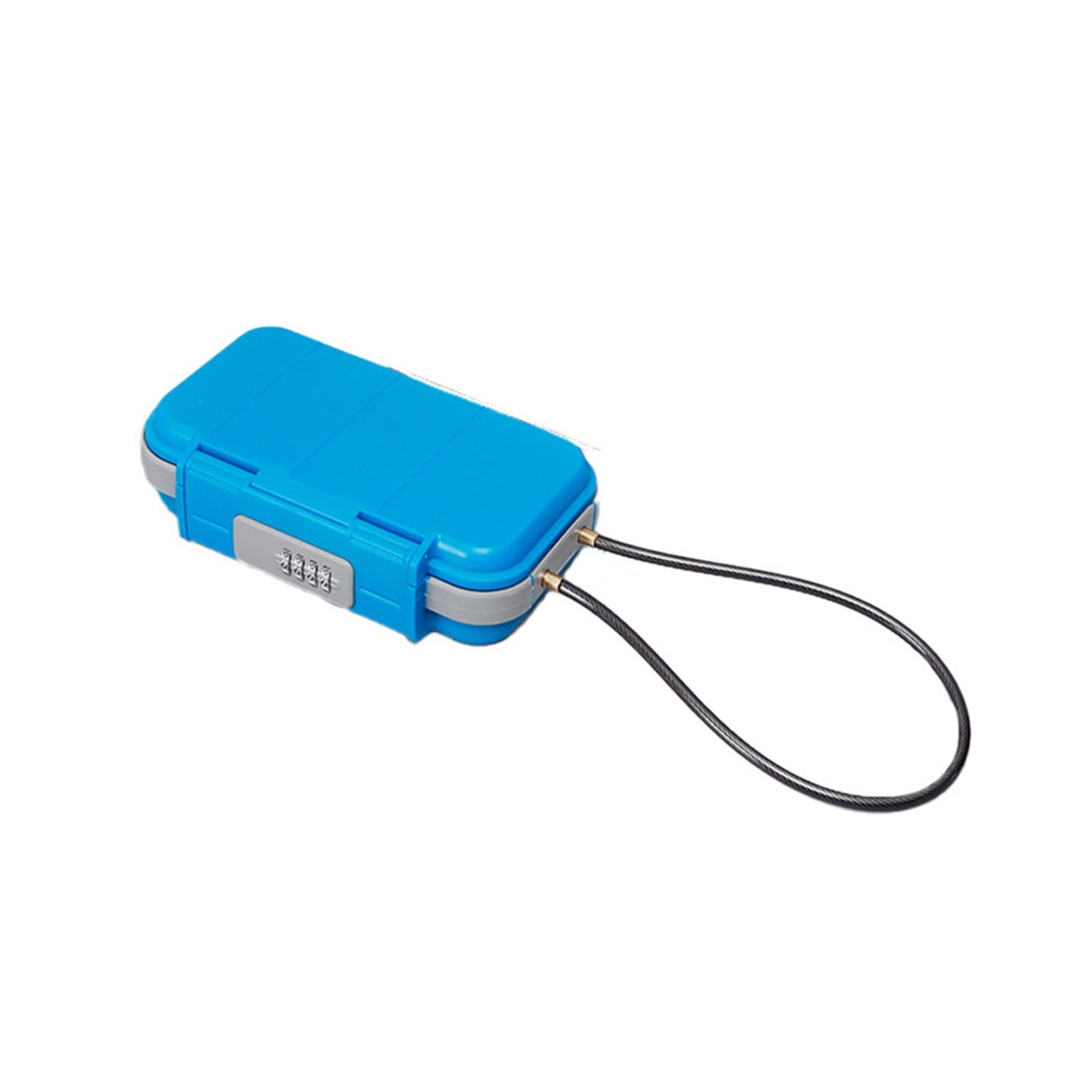 Portable Key Safe Box , Safe Password Lock Safety Wire Rope Fixed for Jewelry Cash Card Mobile Phone Alloy Storage Safe Hidden ,Prevent Theft