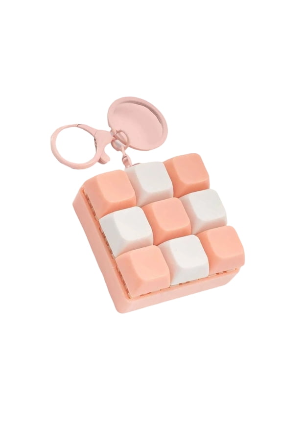 Portable Keyboard Clickers Keychain Stress Relief Toy with 9 Detachable Key Reconfigurable Toy For Adults & Kids