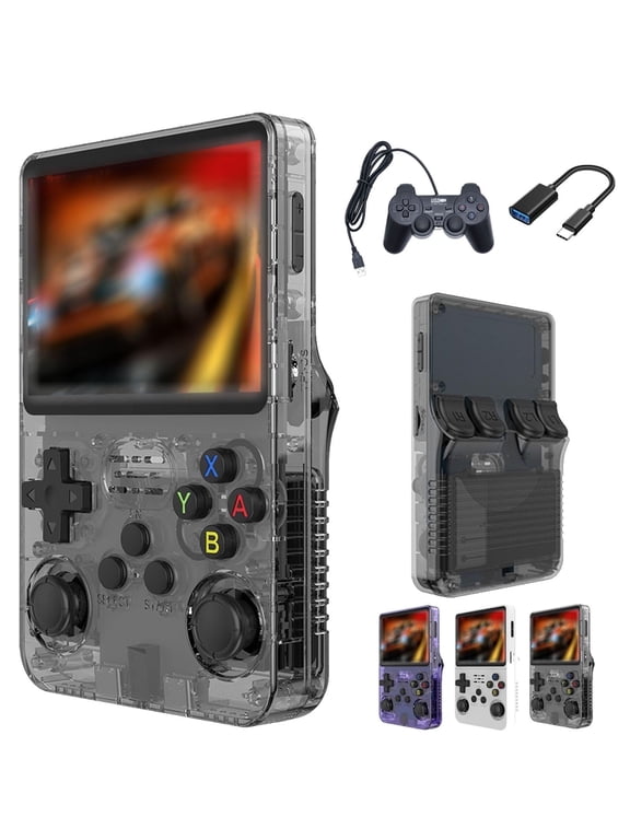 Portable Keyboy Handheld Gaming Device Featuring 3.5" HD IPS Display, Over 20,000 Games Included, TV Out Capable, Rechargeable, with Additional Controller