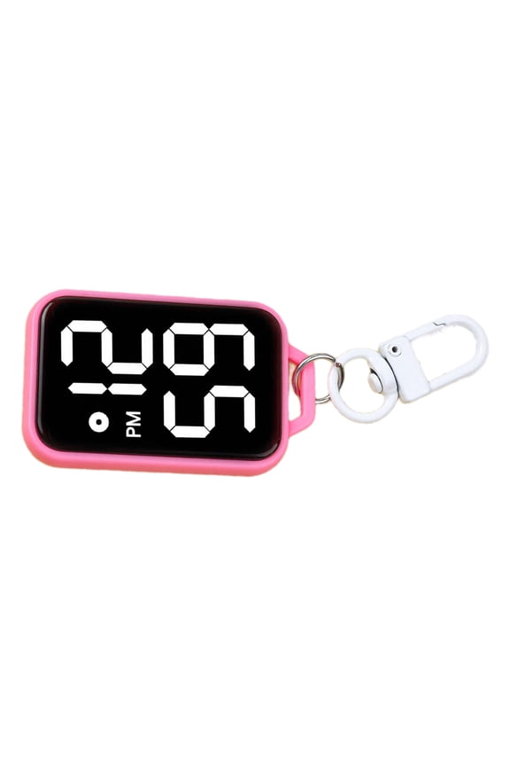 Portable Keychain Electronic Clock For School Exams Miniature Digital Pocket Watch With Durability Plastic Construction