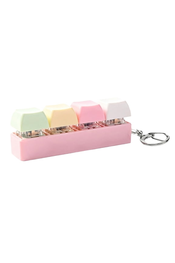 Portable Keychain Fidget Toys, Stress Relief Mini Stress Cube Sensory Fidgets, Soft 4 Buttons Press Pocket Hand Toy I