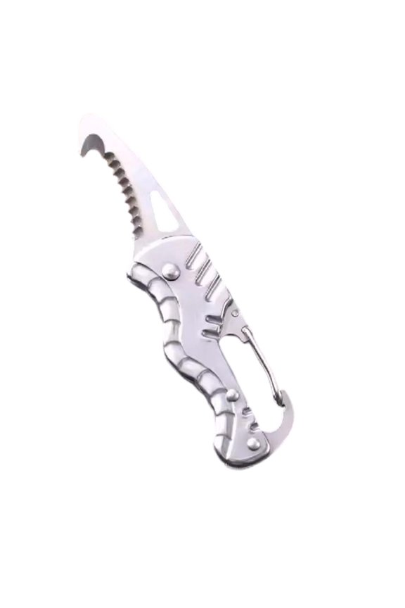 Portable Keychain Pendant Portable Unpacking Express Cutter Hand Tool Cutting Rope Stainless Steel for Travel Outdoor Camping