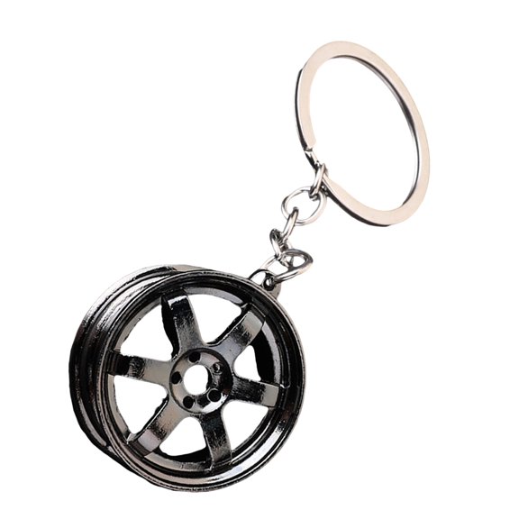 Portable Keychain Wheel Shape Key Ornament Suitable for Trendsetters and Anyone Seeking a Distinctive Styles Statement