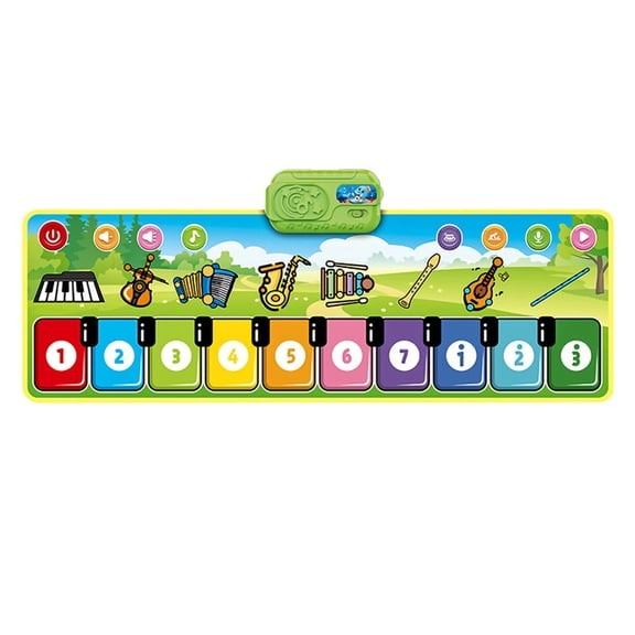 Portable Kids Dance Piano Mat Safe PVC Enhances Rhythm Recognition Skills and Sensory Development Music Playmat