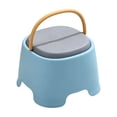 thumbnail image 1 of Portable Kids Stool, Small Plastic Step Stool with Storage, Space Saving Seating Stool for Entryway Shoe Changing, Living Room, Bedroom, Lightweight Childrens Seat, 1 of 6