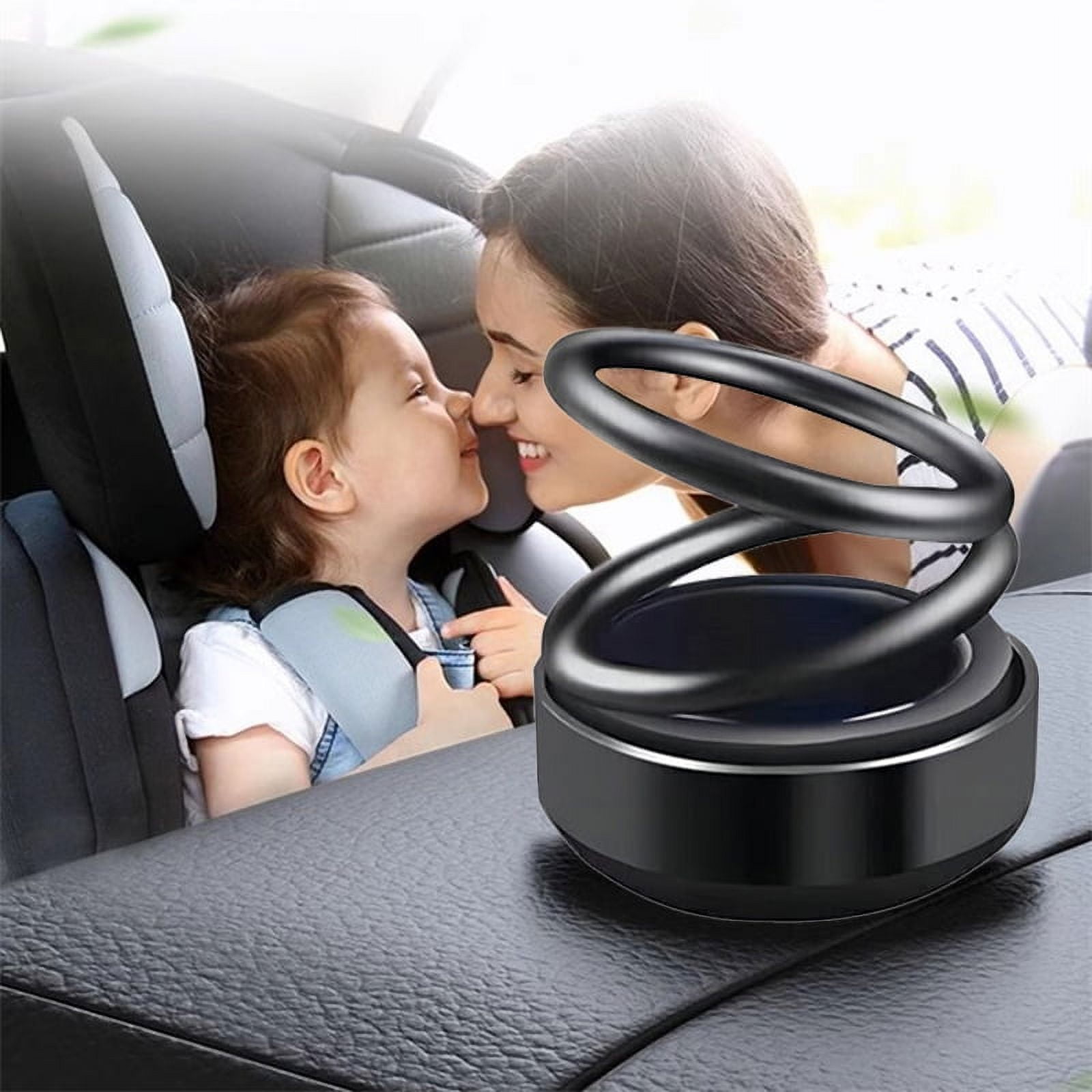 Portable Kinetic Molecular Heater, Solar-Powered Kinetic Mini Heater, for Office, Car, Bathrooms Aromatherapy Ornament, Black