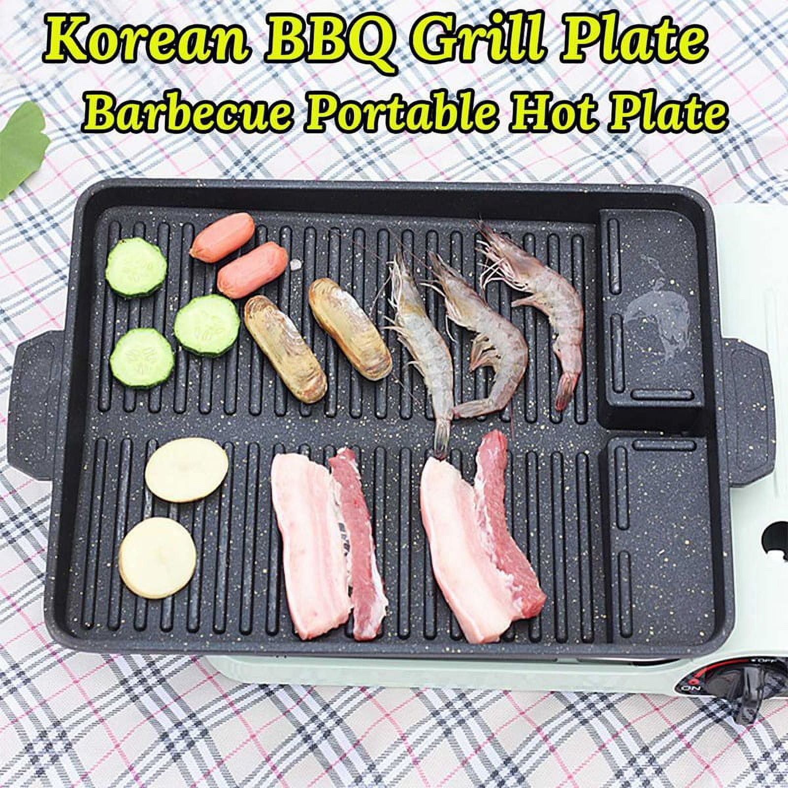 Korean Barbecue Gas Grill Pan  Non Stick Korean Grill Plate - Portable  Camping - Aliexpress