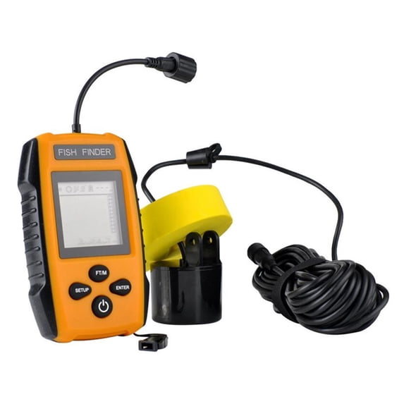 Portable LCD Wired Sonar Sensor Fish Finder Depth Locator Underwater Fishfinder Adjustable Finder ,Clear Depth Display