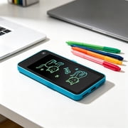 Portable LCD Writing Tablet 2 in 1 Stationery Box with Drawing Board and Pencil Case for Students - Reusable Doodle Board with One Key Clear and Lock Function, Plastic Art Supply Storage Case