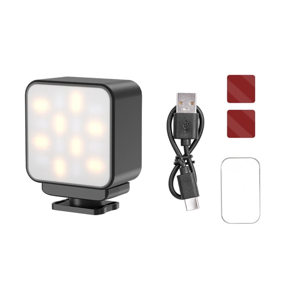 Portable LED Camera Light Compatible for Pocket 3 Featuring Magnetic Attachment and Long Service Life