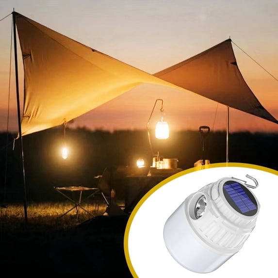Portable LED Camping Lantern Solar USB Rechargeable, 3-Mode Flashlight Emergency Light with Power Bank for Outdoor Hiking Power Outages, Waterproof IP65 Lantern for Indoor Home Camping Hurricane