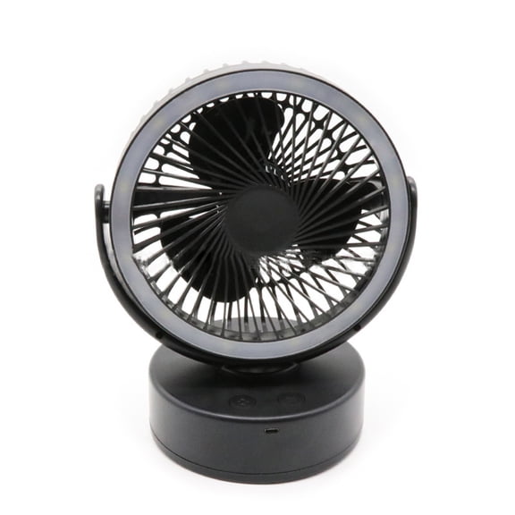 Portable LED Camping Lantern with Tent Fan 2 Mode Flashlight Battery Powered USB Rechargeable Emergency Equipment