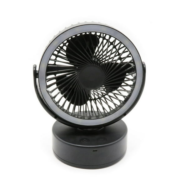 Portable LED Camping Lantern with Tent Fan 2 Mode Flashlight Battery Powered USB Rechargeable Emergency Equipment