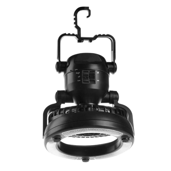 Portable LED Camping Lattern with Tent Fan, Multi-functional Battery Operated Fans Mini Desk Degree Rotate for Outdoor Hiking office and home