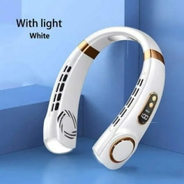 Ice porcelain cooling halter fan, portable rechargeable neck
