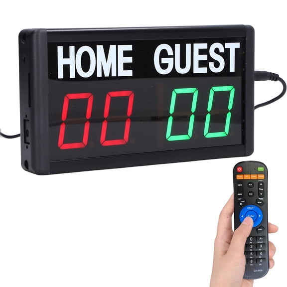 Portable LED Electronic Score Board with Wireless Remote Control High Brightness Digital Scoreboard for Basketball Football Tennis Game 8.7 x 4.7 in / 22 x 12 cm