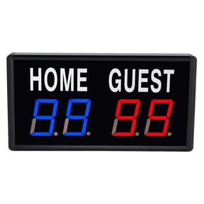Portable LED Electronic Scoreboard with Wireless Remote Digital Score Keeper Wall Mount Tabletop Up Down Timer for Basketball Tennis Badminton Indoor Outdoor