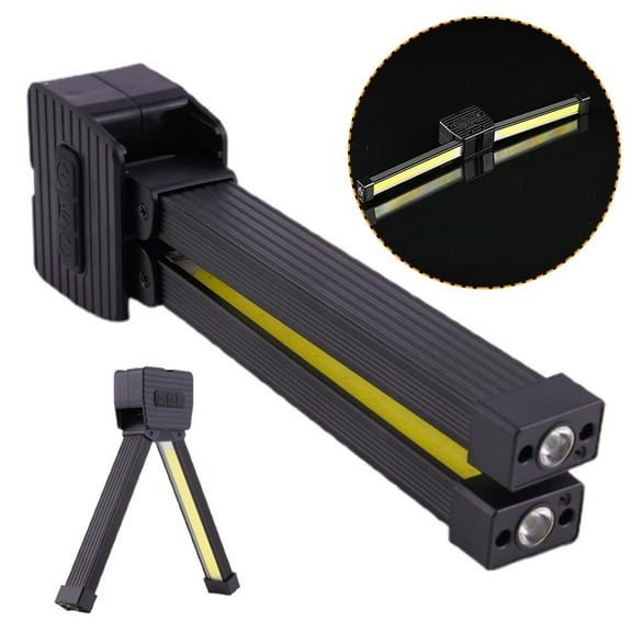 Portable LED Flashlight, Work Light with 180 Degree Folding, Handheld USB Rechargeable Power Bank Camping Light