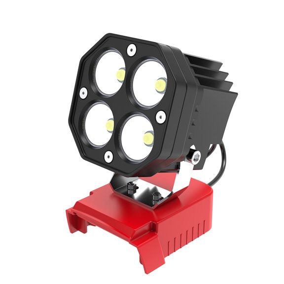 Portable LED Garage Light for 18V Slide Platform, 4 Bead Work Lamp with Adjustable Head for Camping, Repair, and Utility Use