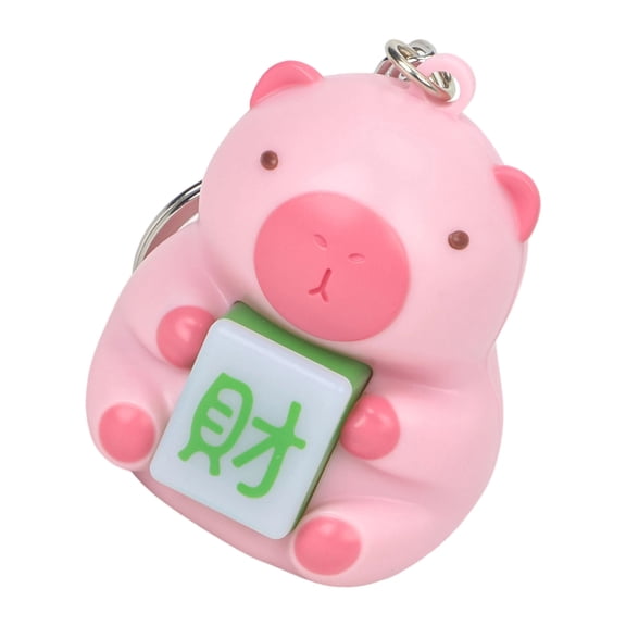 Portable LED Illuminated Keychain With Capybaras Theme And Interactive Sound Entertainment Kids Sound Keyring