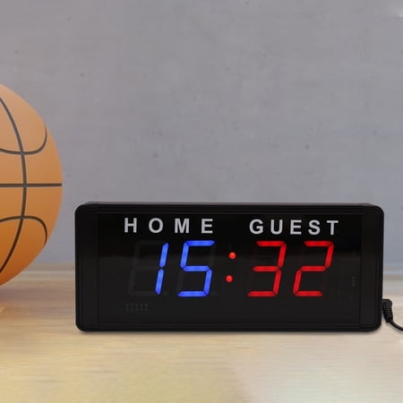 Portable LED Scoreboard - with Remote Control, 0-99 Countdown Timer & 5 Brightness Levels, Heavy-Duty