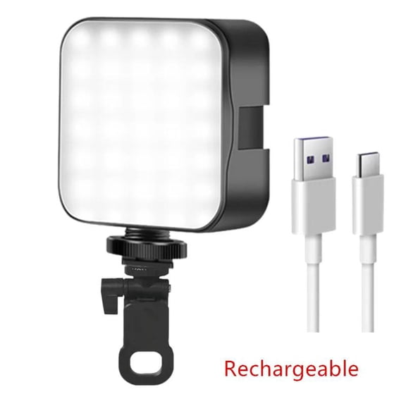 Portable LED Selfie Fill Light Clip Ring Flash Fill Lamp Photo Video Photography Lamp For iPad Tablet iPhone Samsung PC Laptops