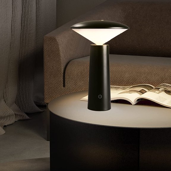 Portable LED Table Lamp with Touch Sensor, Multi Brightness Settings, Rechargeable Battery Up to 48 Hours Usage, Night Light for Kids Nursery, Nightstand Lamp, Bedside Lamp