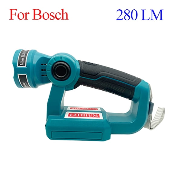 Portable LED Warning Spot Light Work Lamp Flashlight Torch for Bos*ch 14.4V 18V Li-ion Battery