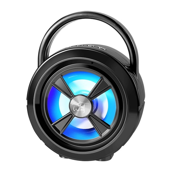 Portable LED Wireless Speaker with Super Sound and Extra Heavy Bass for HTC U20 5G,Desire 20+, Wildfire E2, Desire 20 Pro, Wildfire X, U19e, Desire 19+, U12+, U11 EYEs (Black)